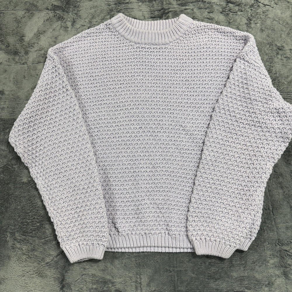 Universal Thread Sweater Womens XXL Lavender Purple Chunky Basketweave Pullover